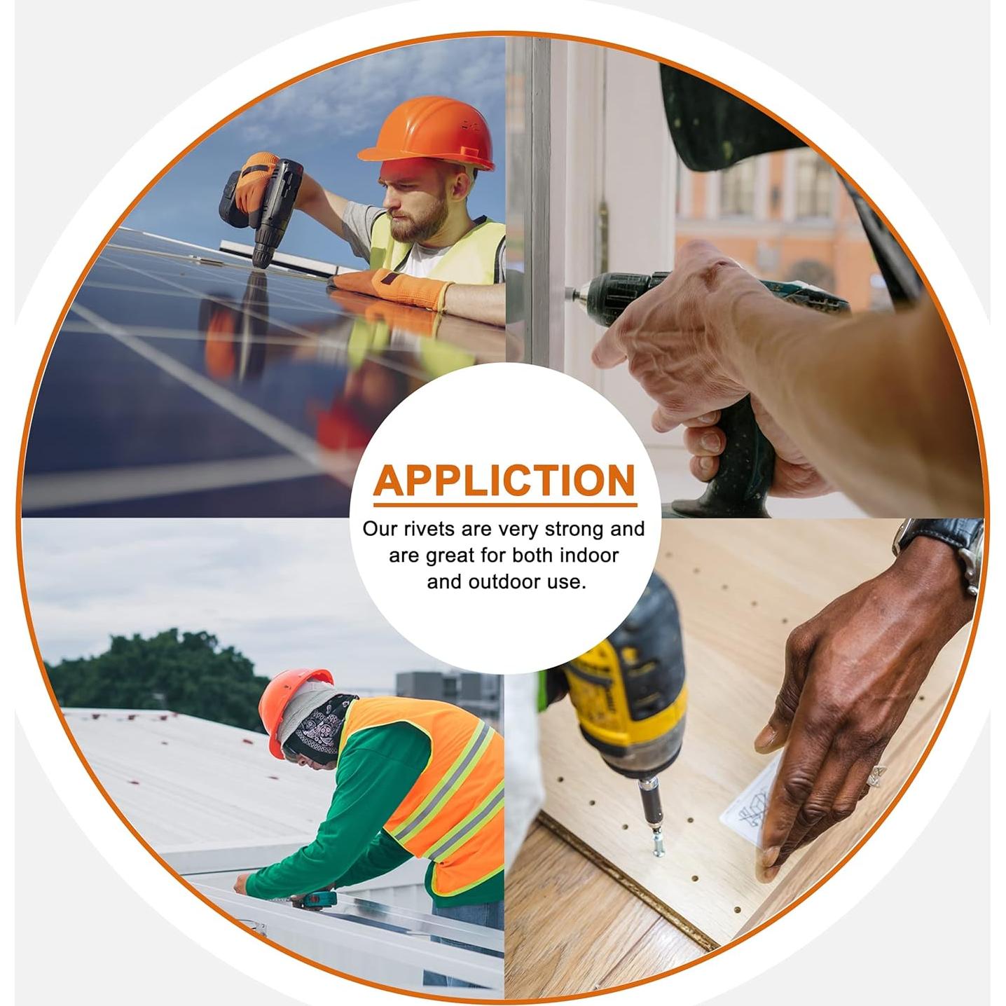 Kit de Remaches Ciegos de Aluminio 225 Piezas con Remachadora Manual XM