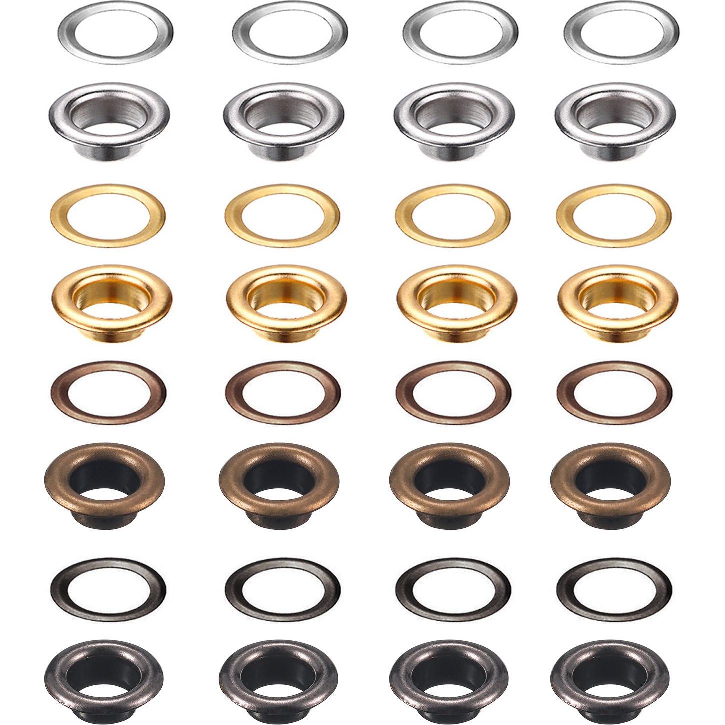 Kit de Ojetes Bememo 200 Juegos 6 mm con Herramientas y Caja