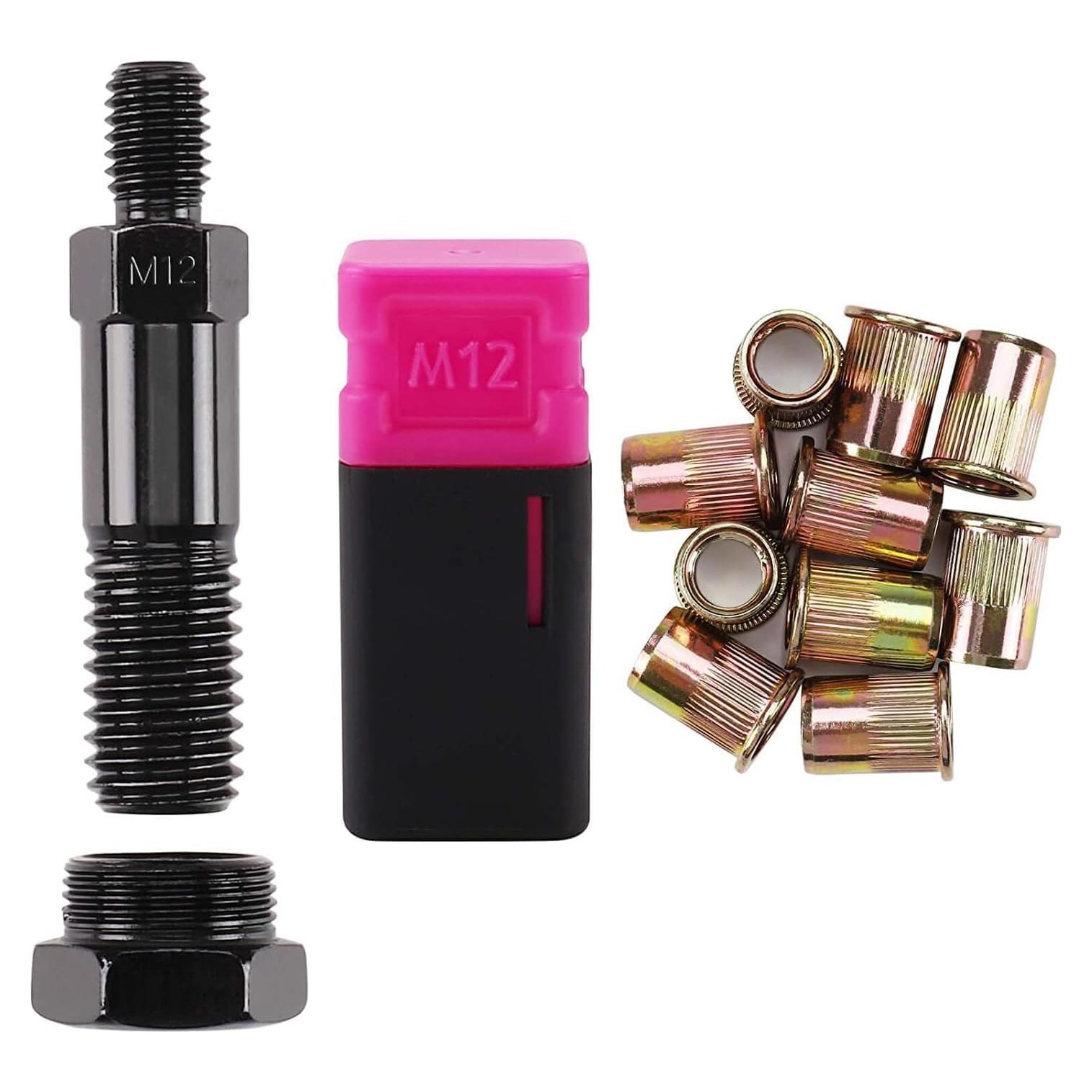 Herramienta de Tuerca de Remache M12 Amjoy con 10 Tuercas