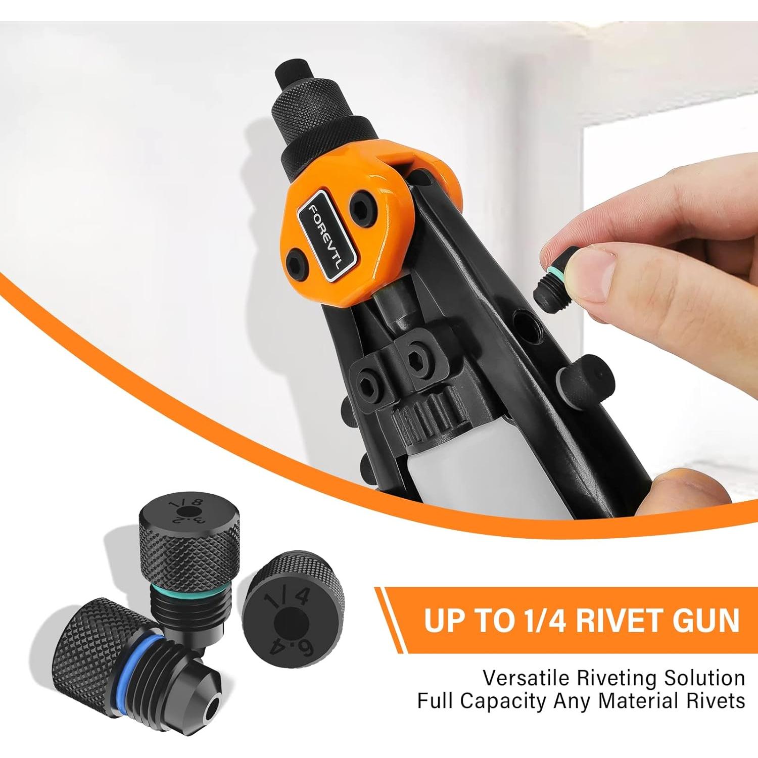 Kit de Pistola de Remaches FOREVTL 33 cm con 210 Remaches Pop