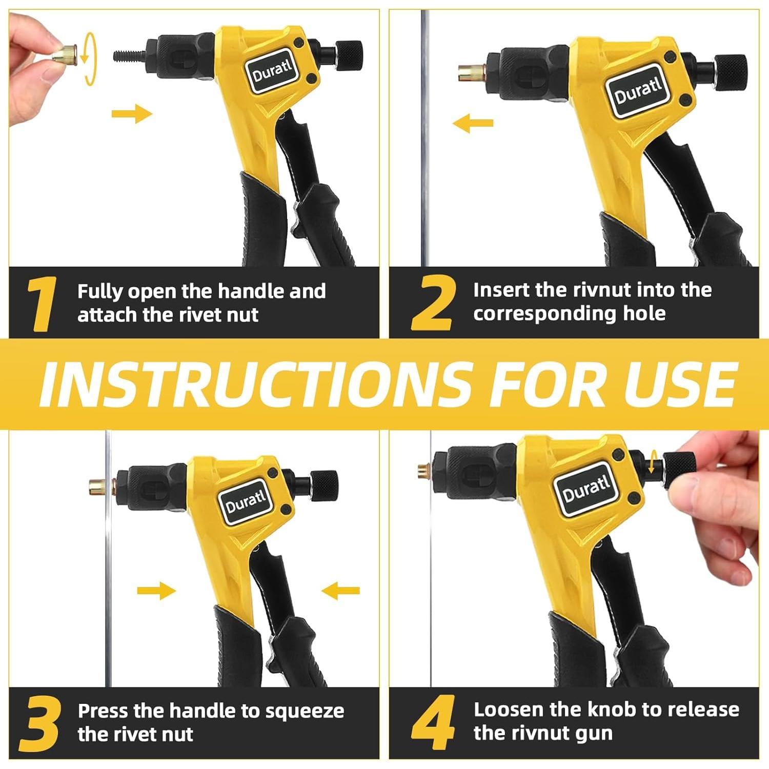 Kit de Herramientas para Tuercas Remachadas Duratl DT600 - 106 Piezas