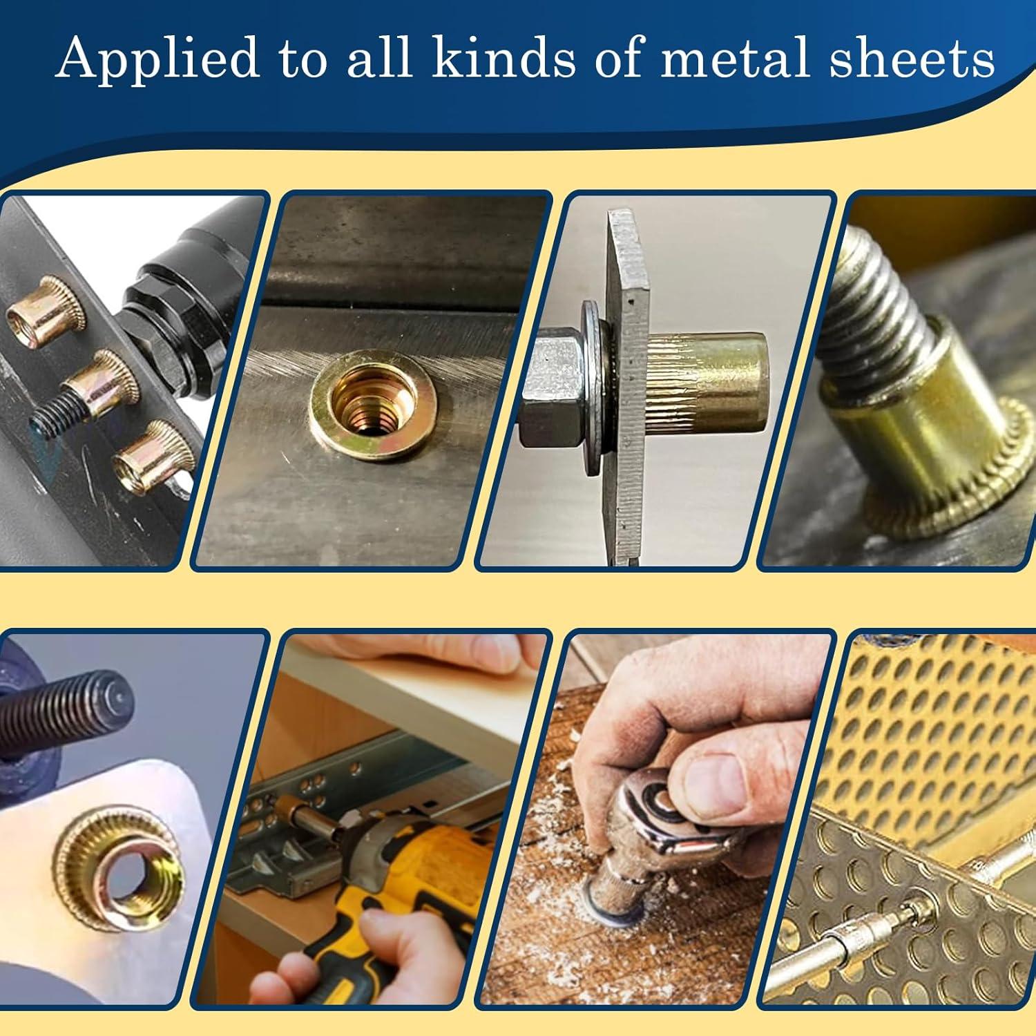 Tuerca Remachadora 1/4-20 Vifmy 115 Pcs Acero Galvanizado