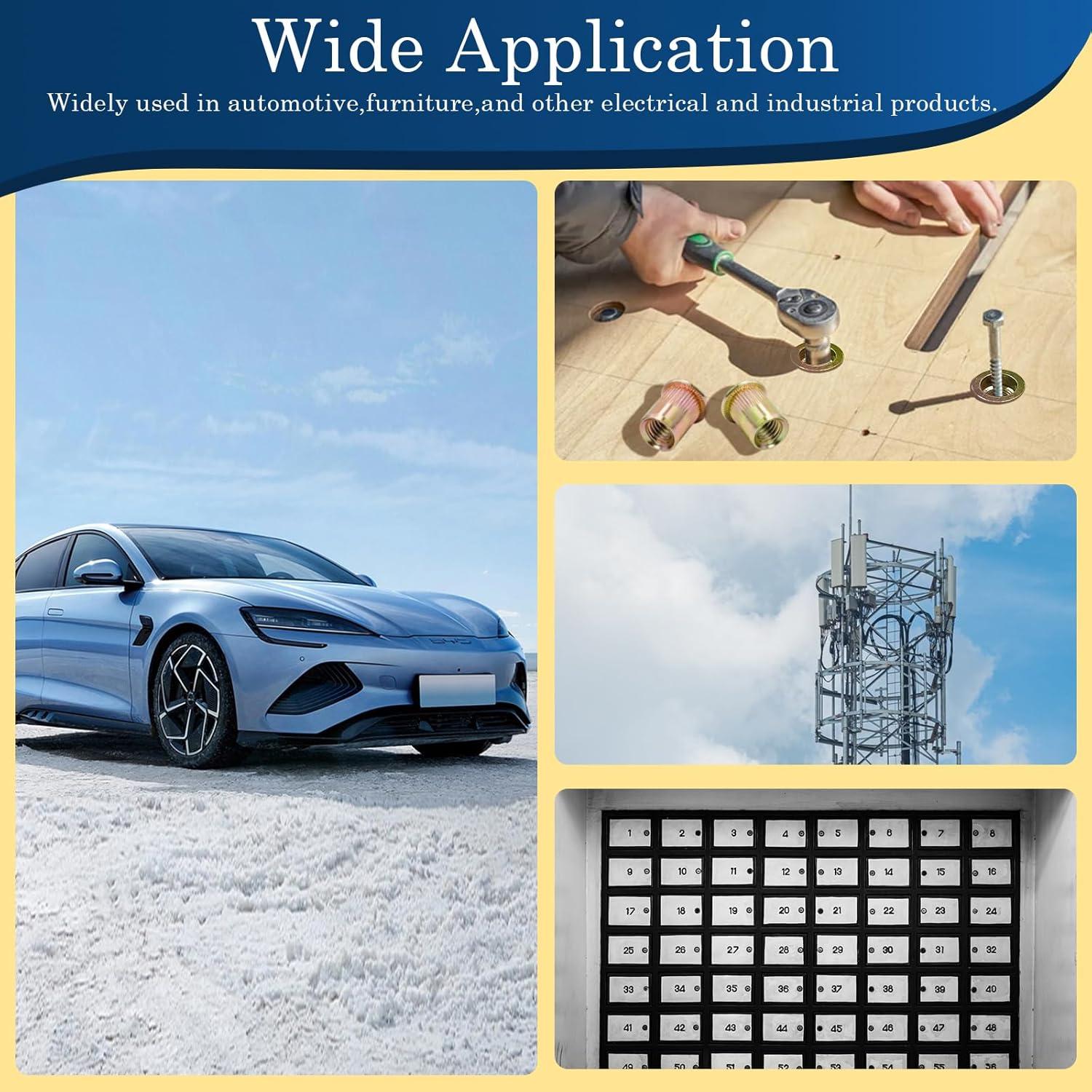 Tuerca Remachadora 1/4-20 Vifmy 115 Pcs Acero Galvanizado