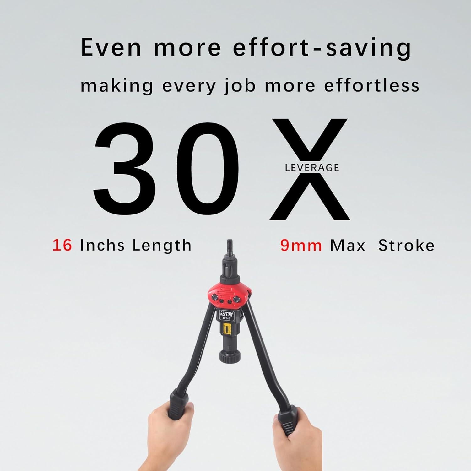 Kit de Herramientas para Tuercas Remachadas BEETOW BT-9 con 15 Mandriles