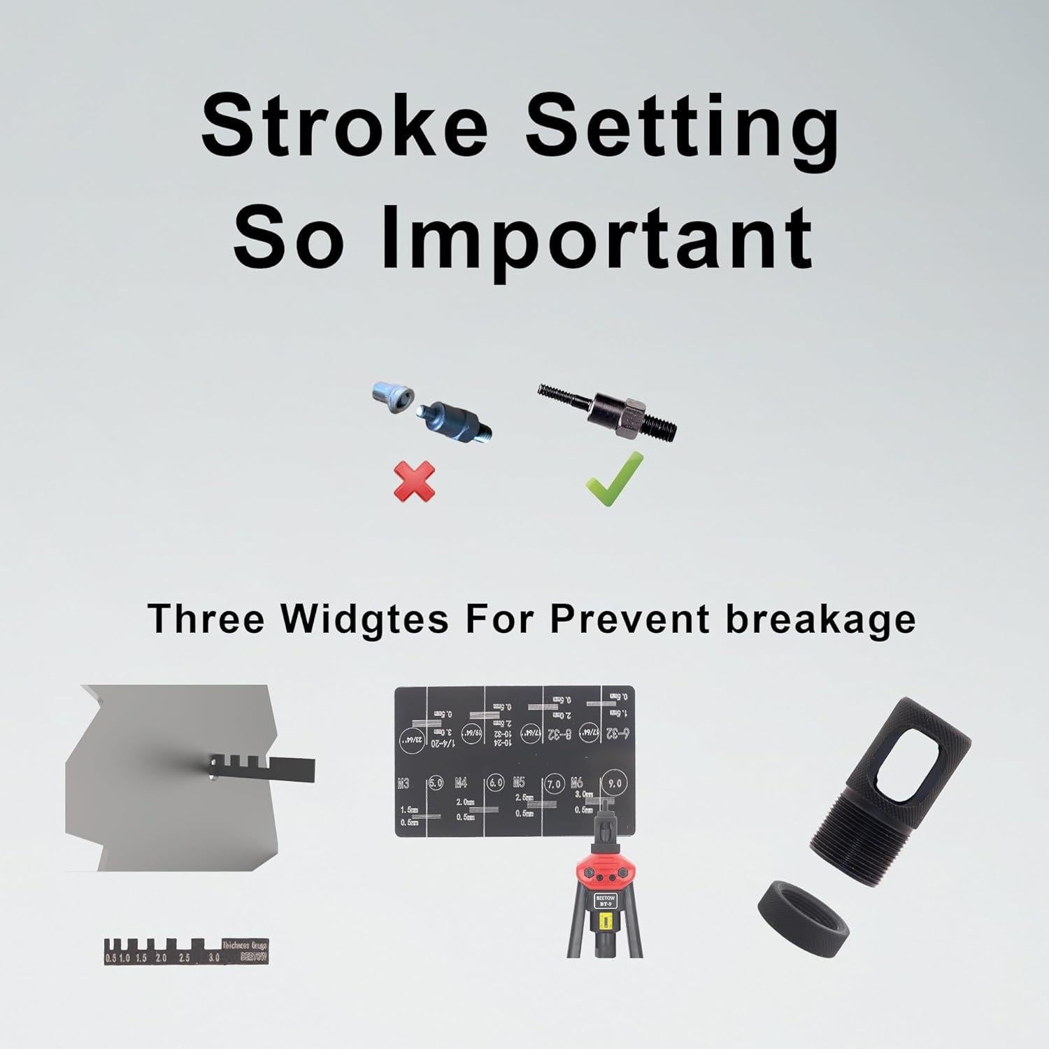 Kit de Herramientas para Tuercas Remachadas BEETOW BT-9 con 15 Mandriles