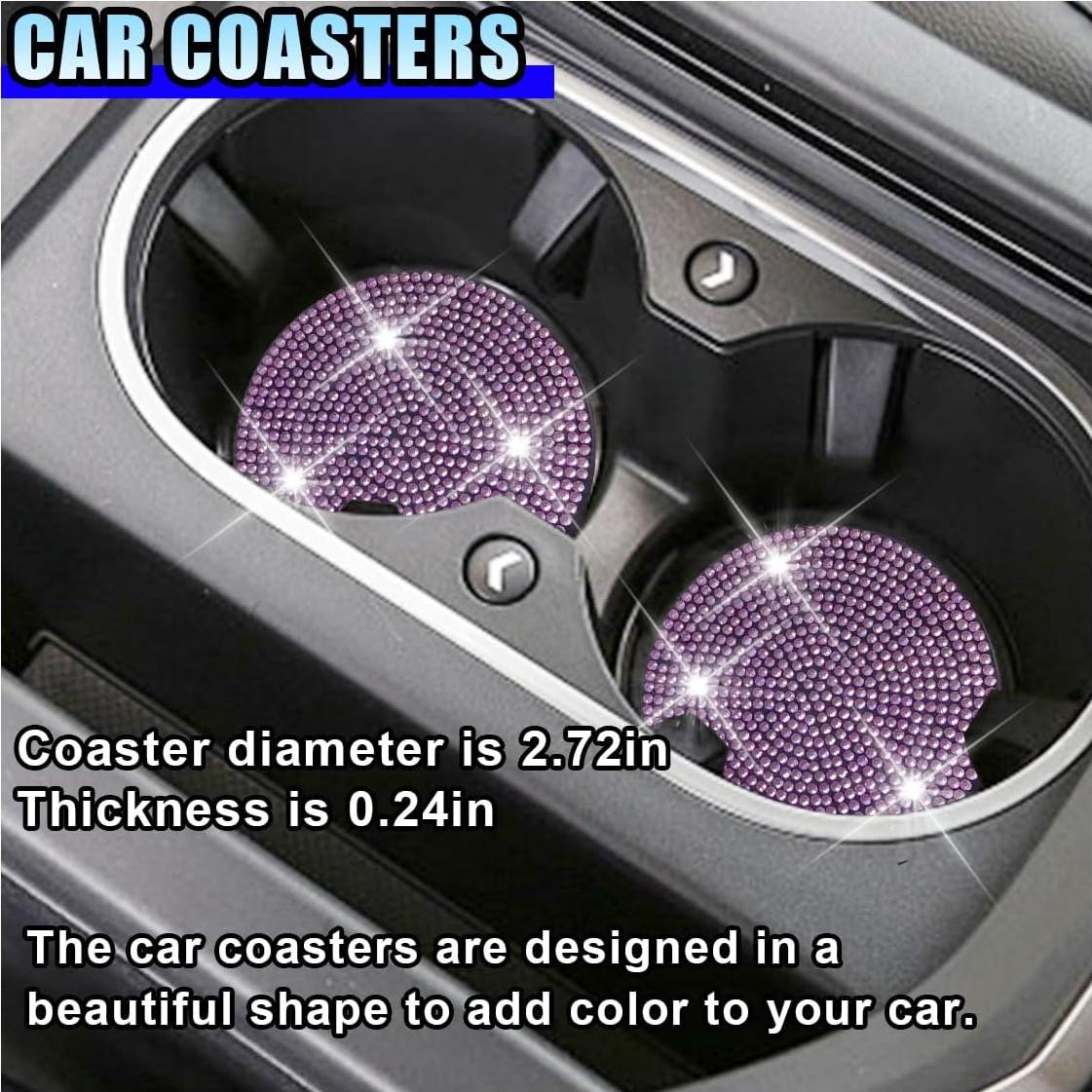 Juego de Accesorios de Coche Esponjoso LHDOS 10 Piezas Rosa