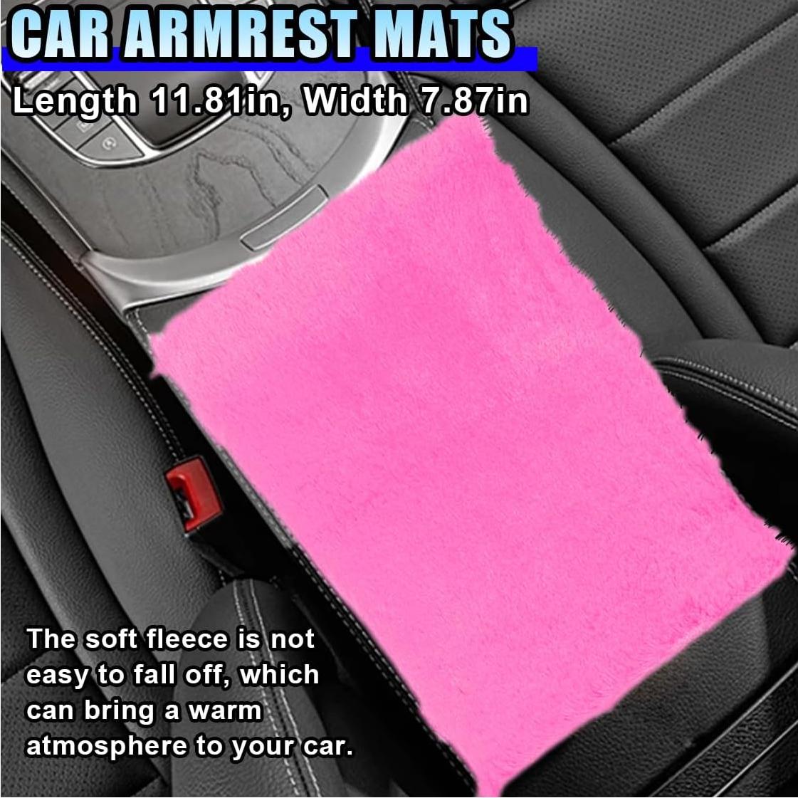 Juego de Accesorios de Coche Esponjoso LHDOS 10 Piezas Rosa