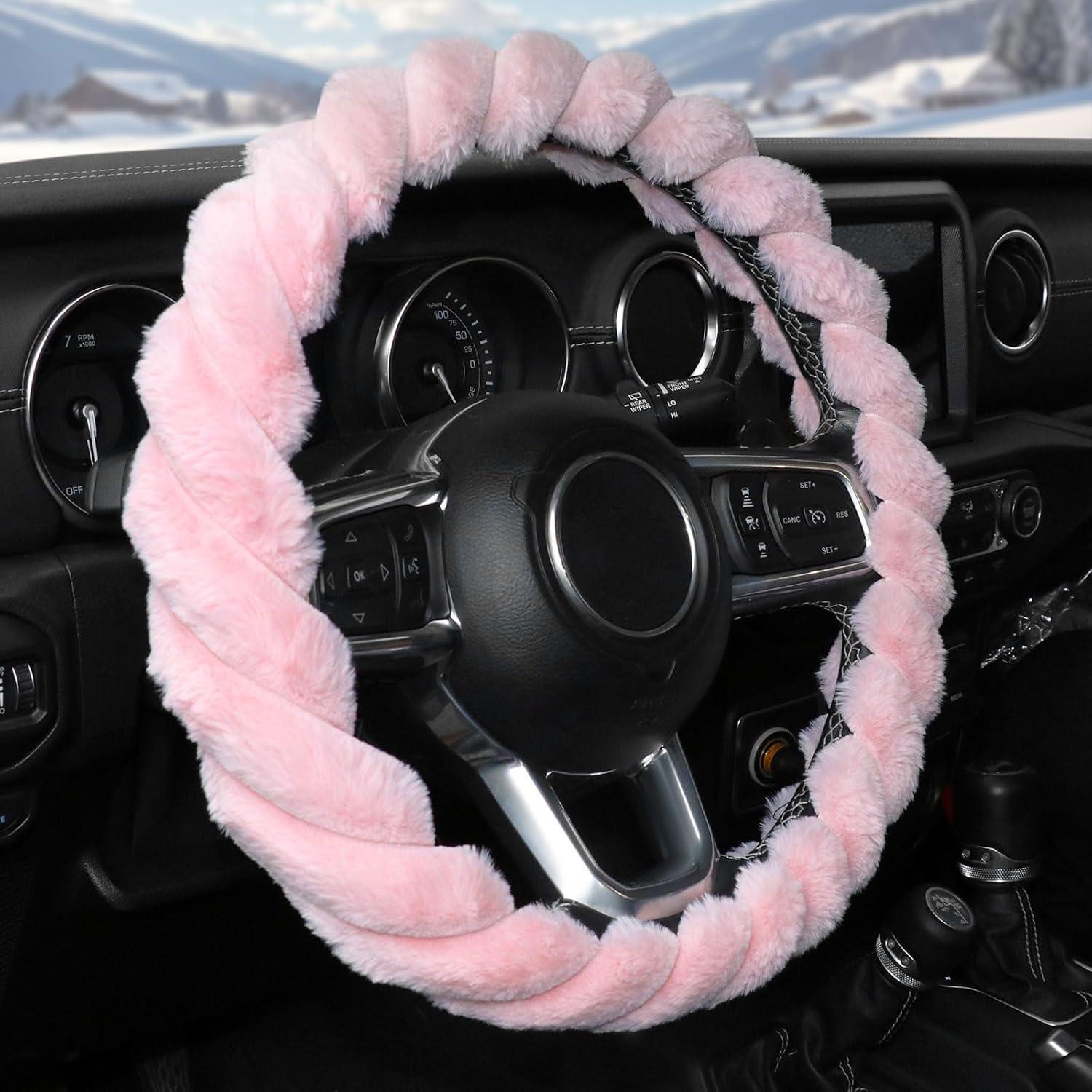 Funda de Volante KAFEEK Rosa 37-38 cm Antideslizante