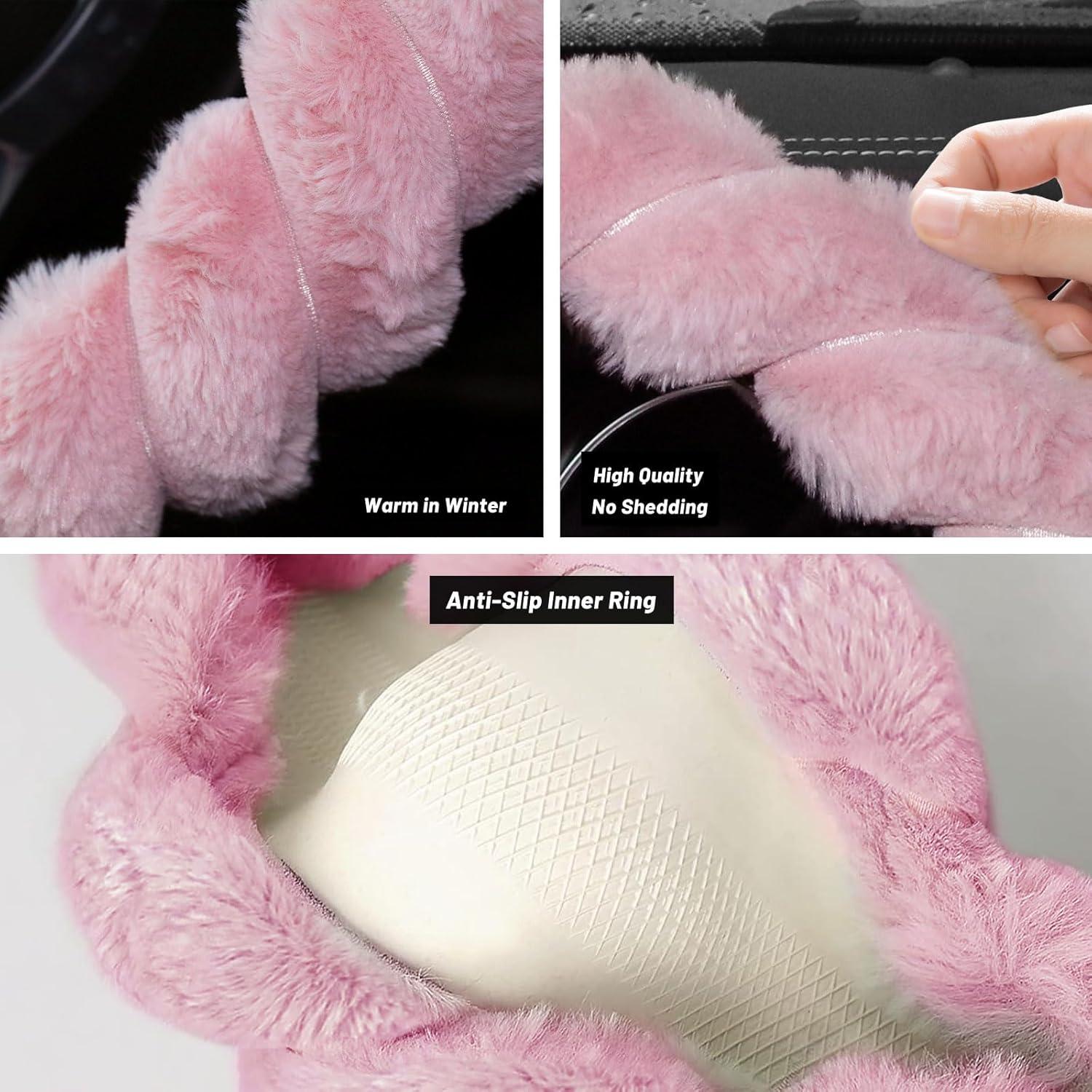 Funda de Volante KAFEEK Rosa 37-38 cm Antideslizante