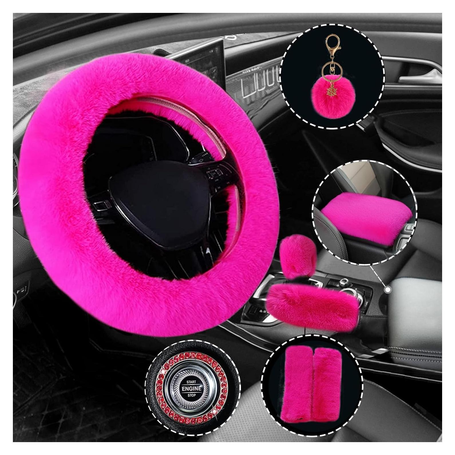 Set 8 Piezas Cubierta de Volante Esponjosa ZXGHIJJ Rojo Rosa