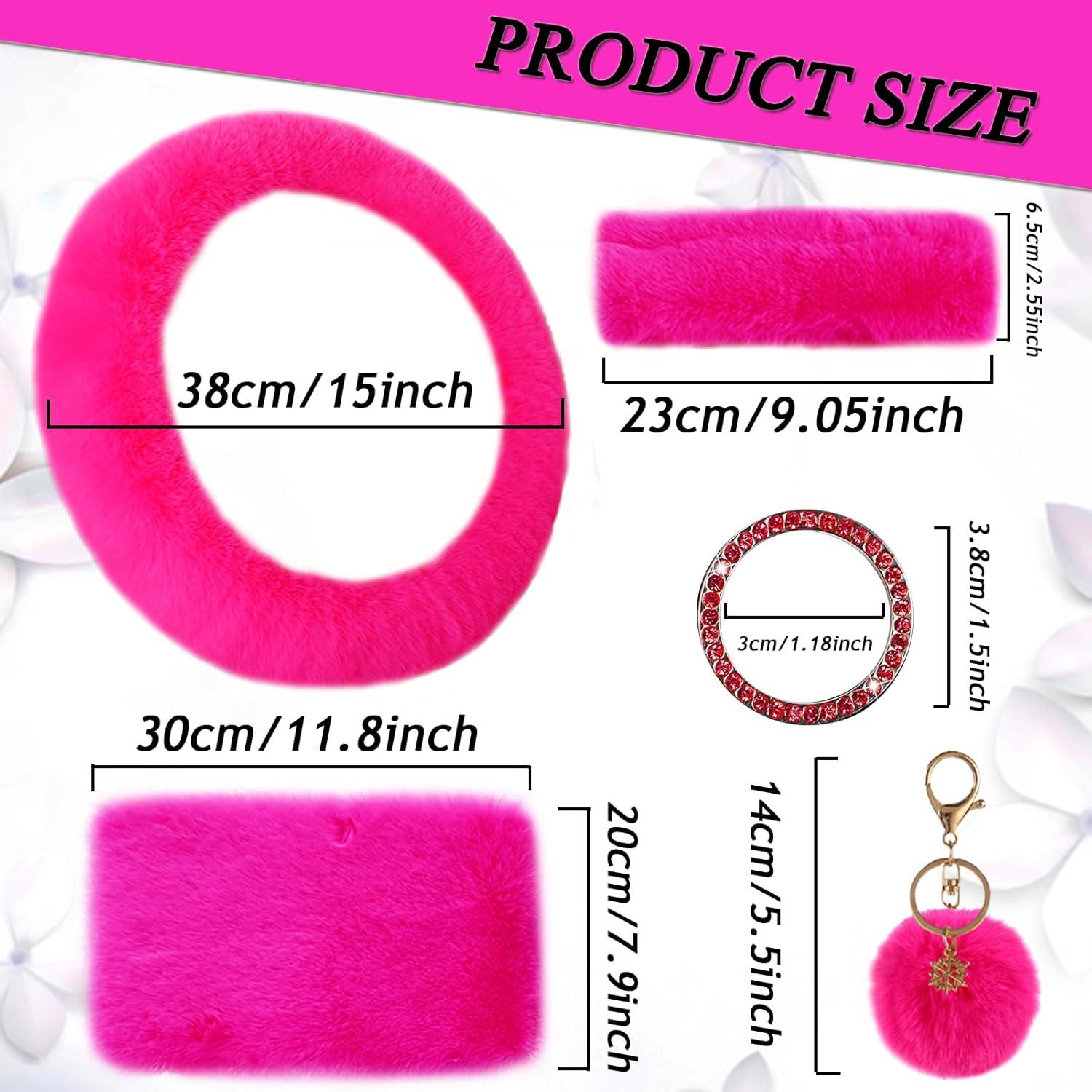 Set 8 Piezas Cubierta de Volante Esponjosa ZXGHIJJ Rojo Rosa