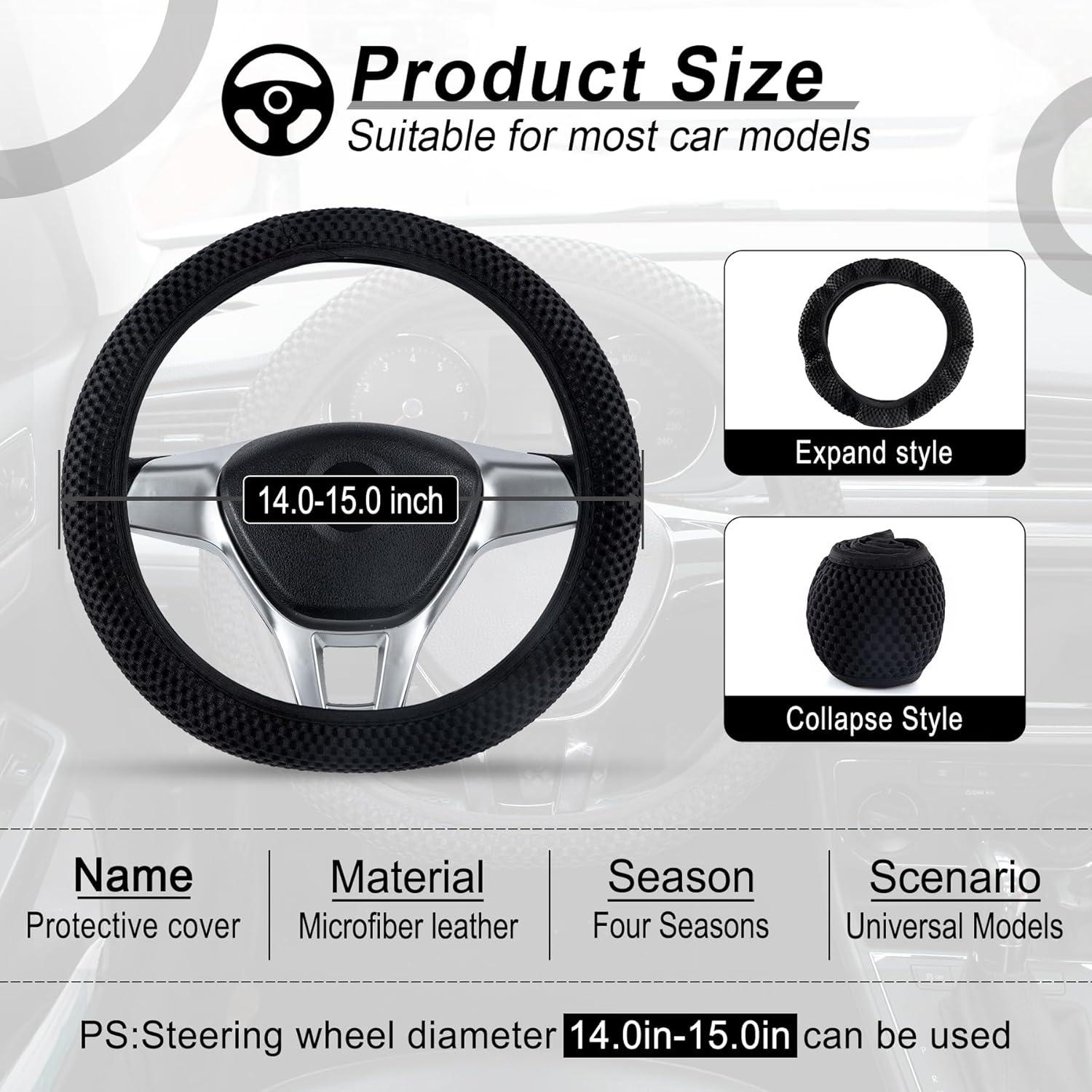 Funda de Volante Elástica alpmosn Microfibra Antideslizante