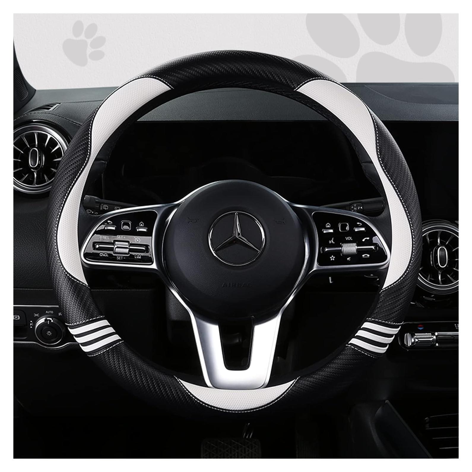 Cubierta de Volante de Coche HighnessHwoo Gato Carbono 37-38cm