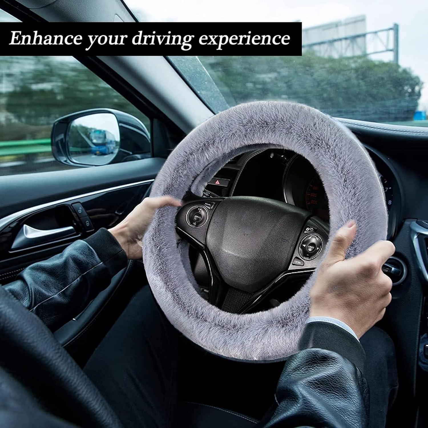 Juego de 4 Fundas de Volante Esponjosas WenMei - Gris Azul