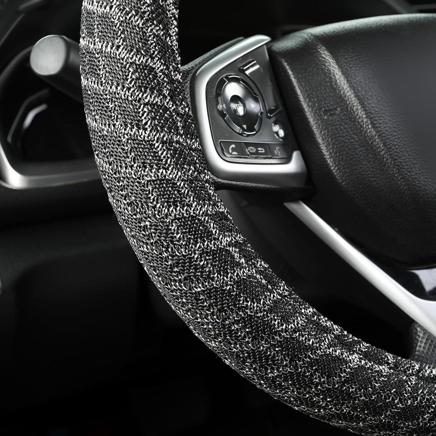 Cubierta de Volante Auto Newer 14.5-15" Antideslizante Negra