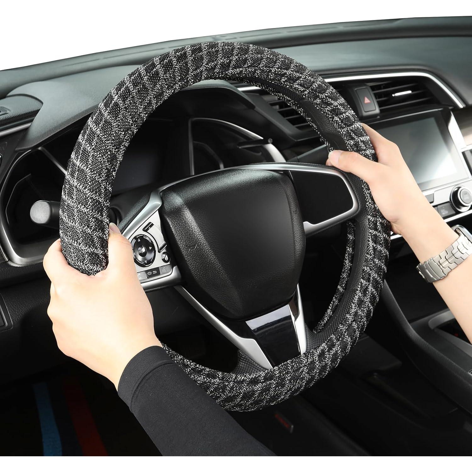 Cubierta de Volante Auto Newer 14.5-15" Antideslizante Negra
