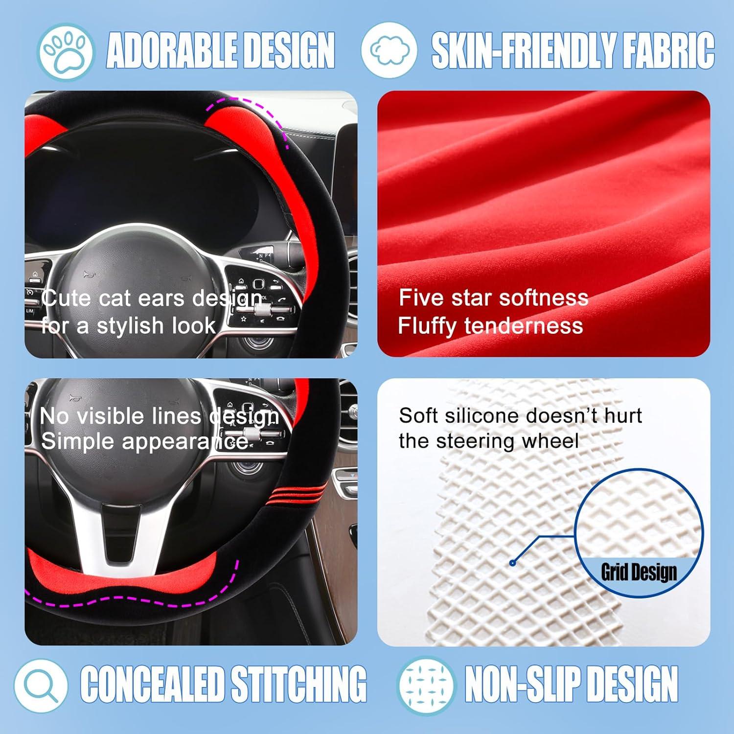 Cubierta de Volante Binsheo Tipo D 37-38 cm Antideslizante