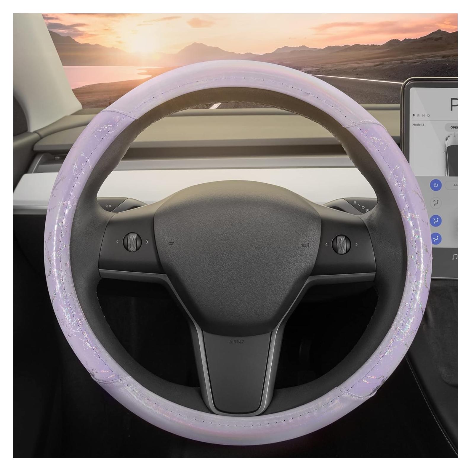 Cubierta de Volante Holográfica Carbella 15" Púrpura