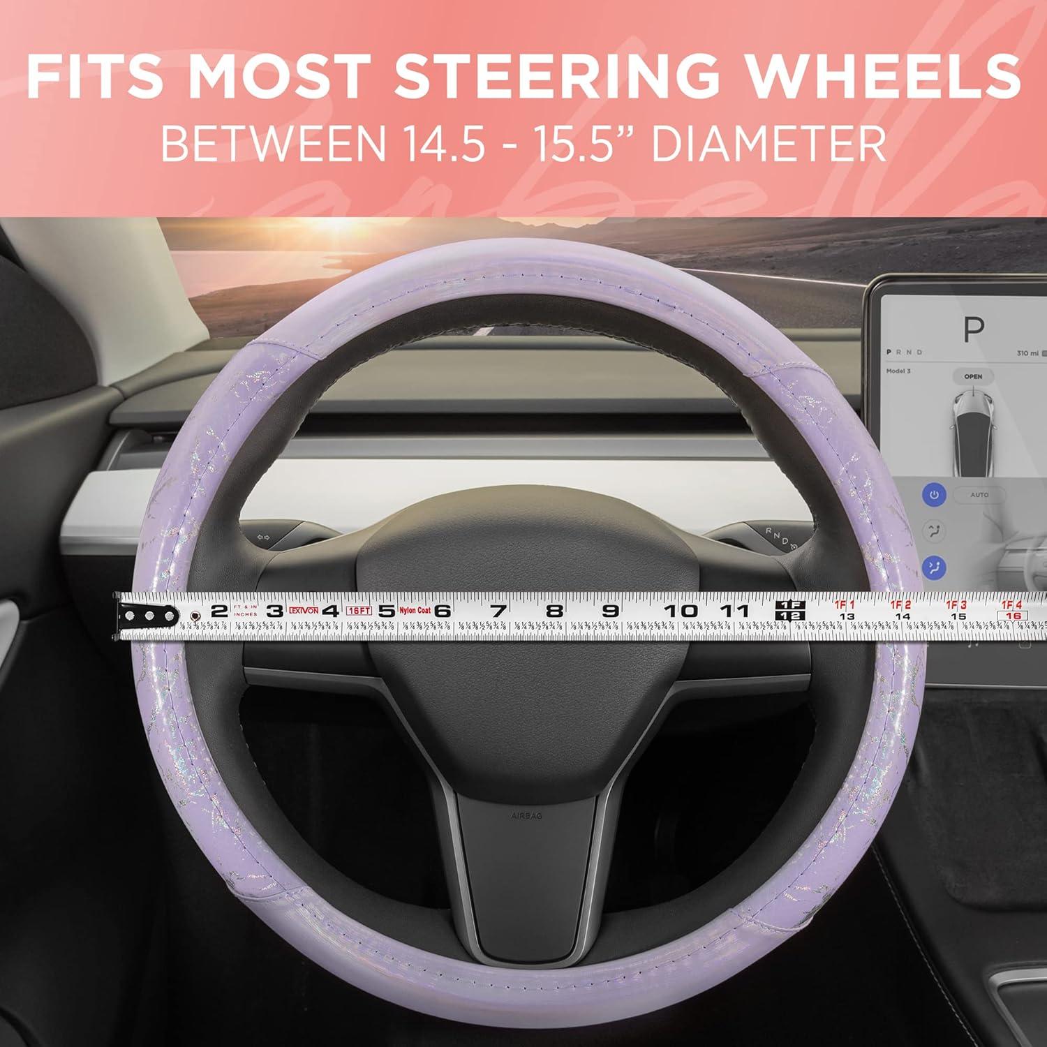 Cubierta de Volante Holográfica Carbella 15" Púrpura