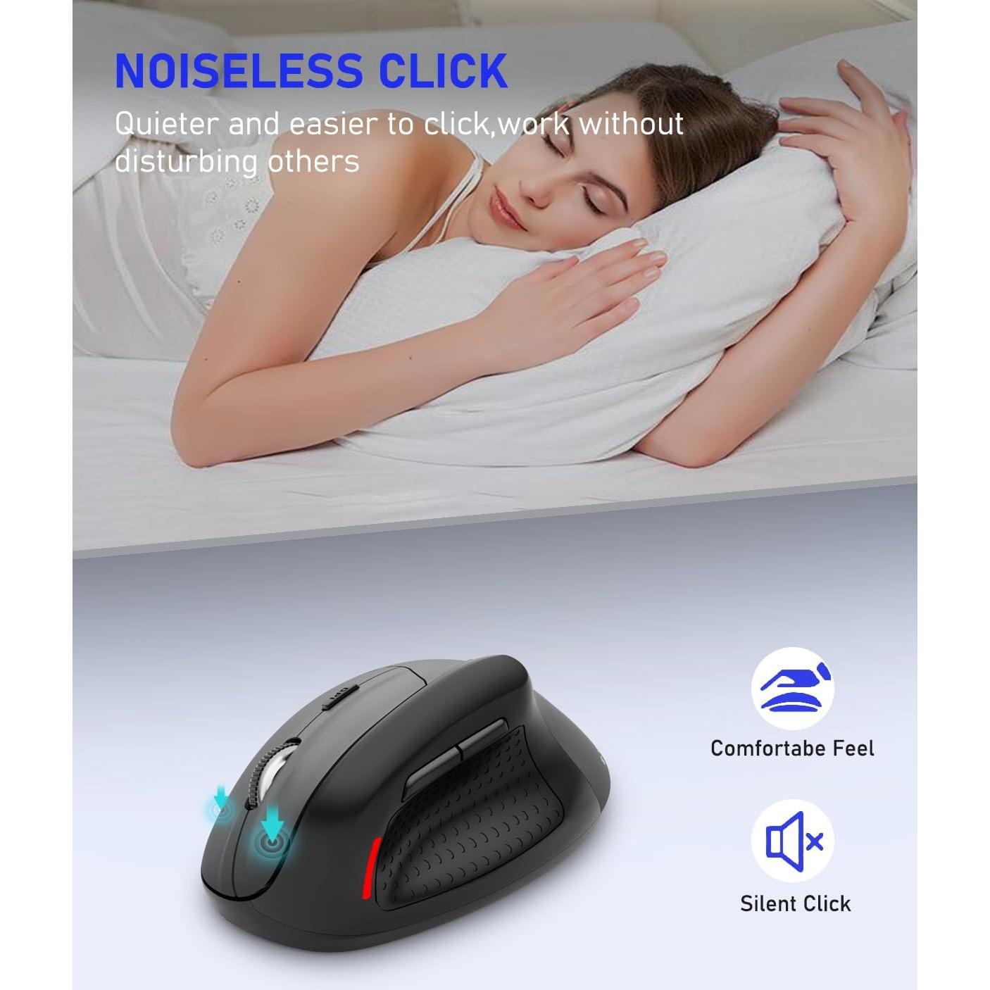 Ratón Ergonómico Inalámbrico E-YOOSO Vertical 4800 DPI