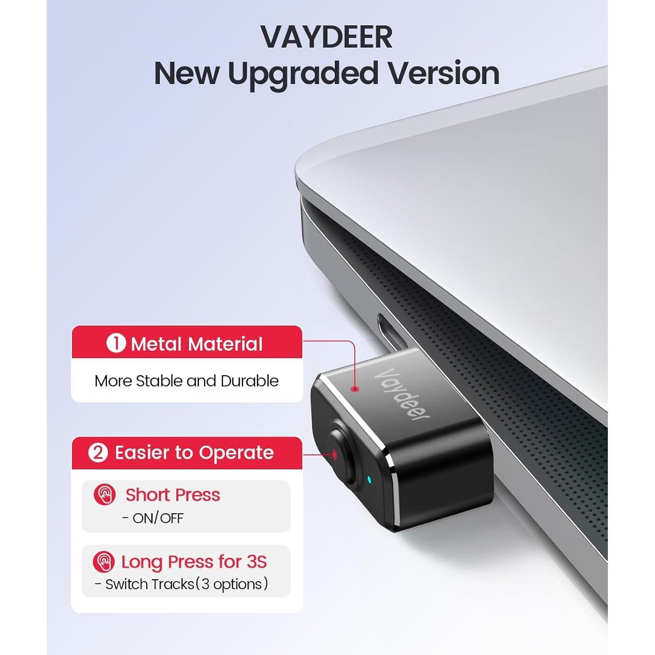 Jiggler de Ratón USB VAYDEER Mini de Metal 100% Indetectable