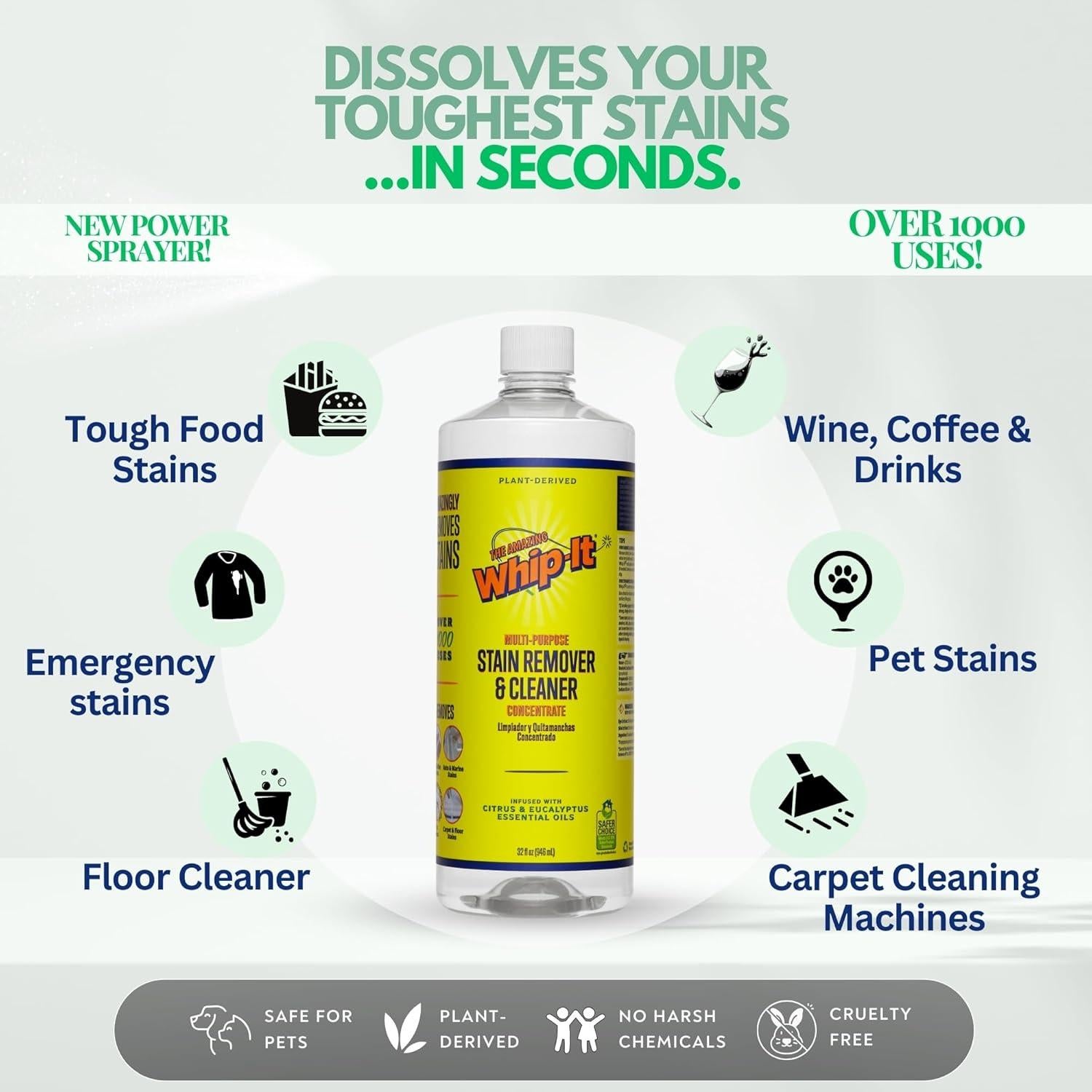 Limpiador Multiusos Concentrado Whip-It 32 oz - Ecológico