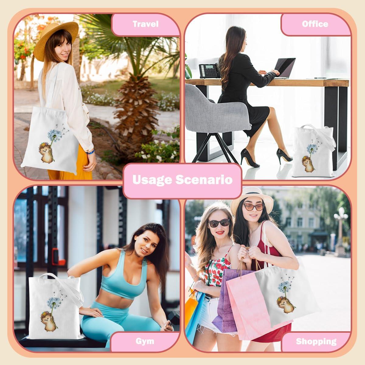 Bolsa de Compras Reutilizable Erizo Multicolor 35x41 cm