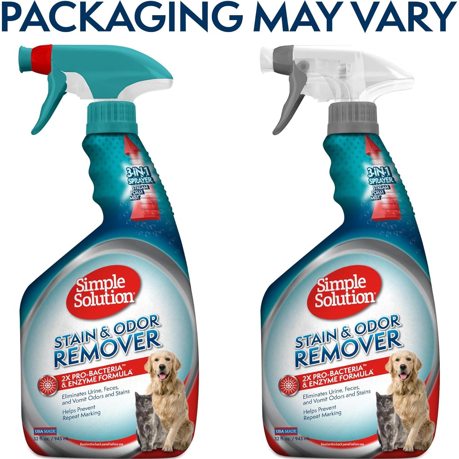 Eliminador de Manchas y Olores Simple Solution 0.95L para Mascotas