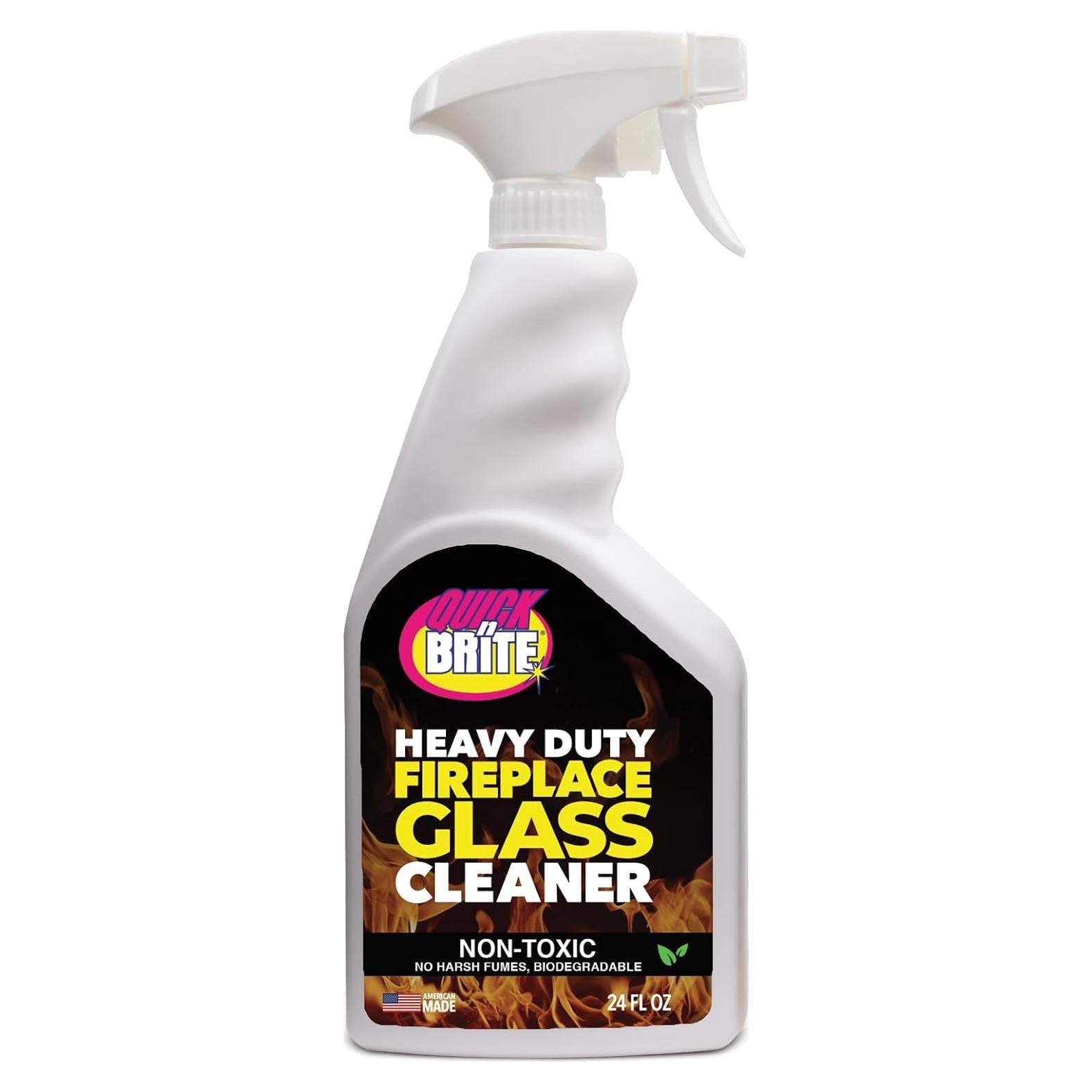 Limpiador de Vidrio para Chimenea Quick N Brite 24oz - No Abrasivo