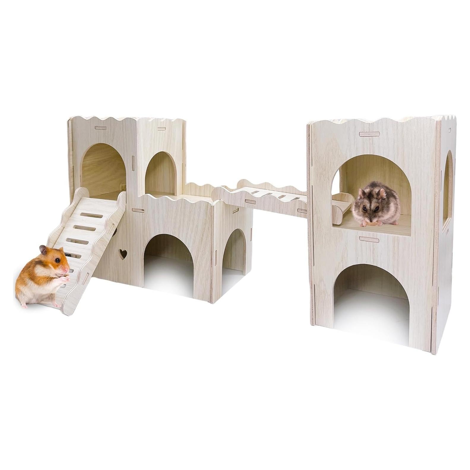 Casa Escondite para Hámster Hamiledyi Patrón A 25.4x22.9cm