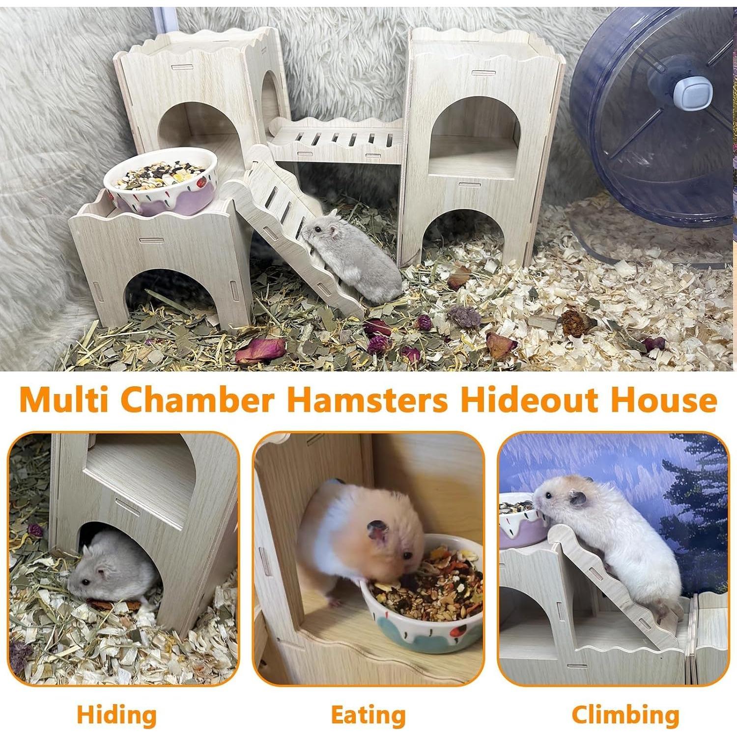 Casa Escondite para Hámster Hamiledyi Patrón A 25.4x22.9cm