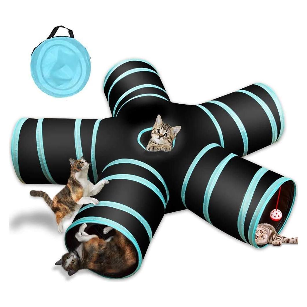 Túnel de Gato 5 Vías GUSTYLE Casa de Juego Colapsable