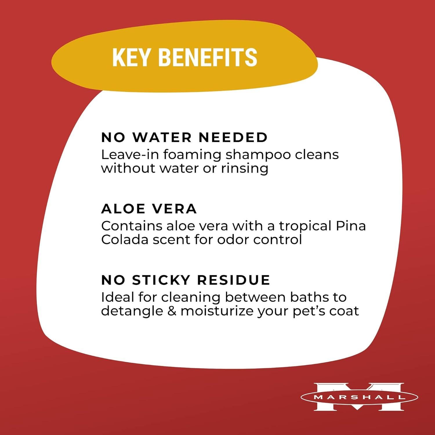 Champú Espumoso Desodorante Marshall Aloe para Hurones 141.75 ml