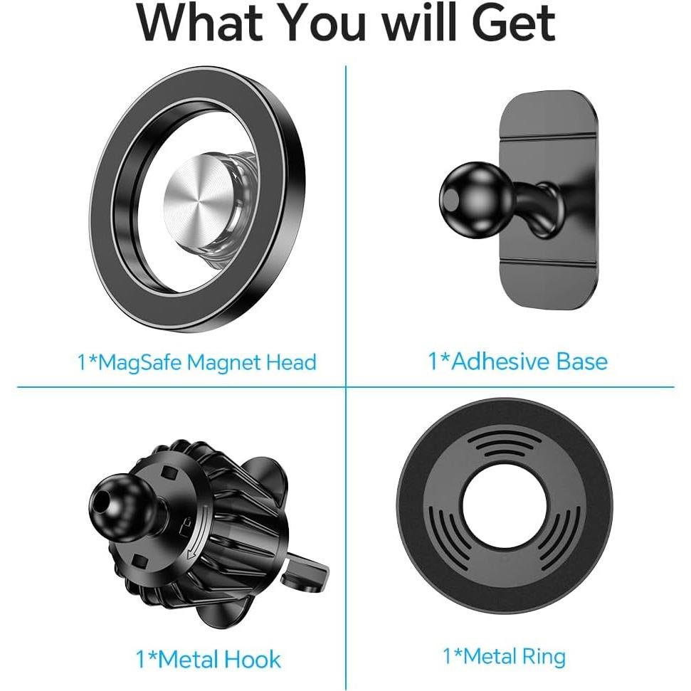 Soporte Magnético para Coche Kaistyle Magsafe 360° Negro