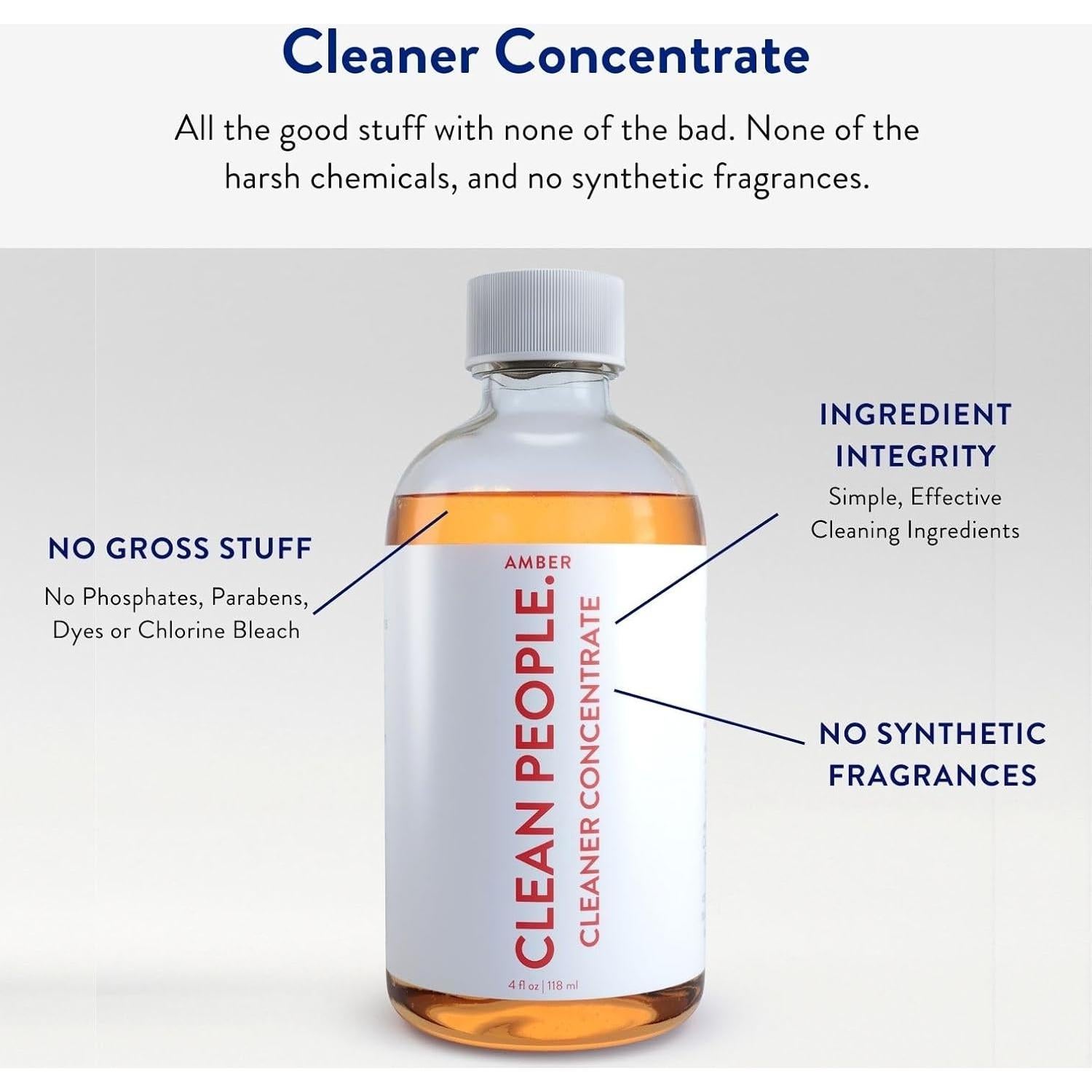 Concentrado Limpiador Multiusos Clean People Ámbar 4oz - Ecoamigable