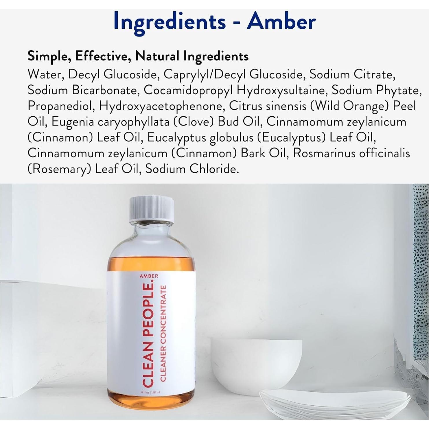 Concentrado Limpiador Multiusos Clean People Ámbar 4oz - Ecoamigable