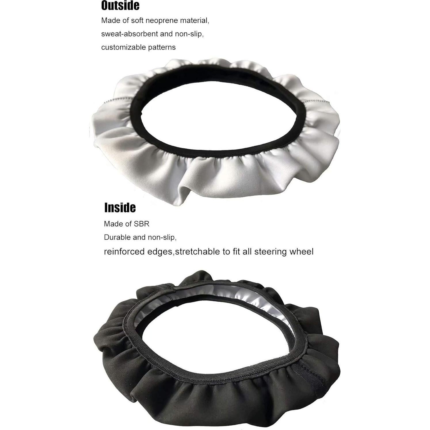 Cubierta de Volante AFPANQZ 14-15" Neopreno Antideslizante Azul Púrpura