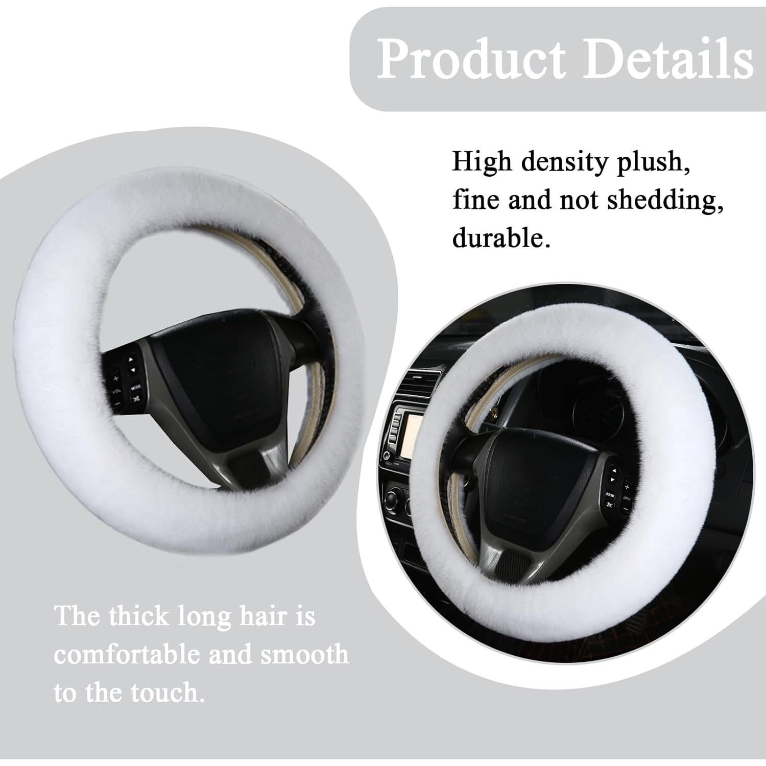 Juego de 10 Fundas de Volante Esponjosas YSLSLOO - Blanco