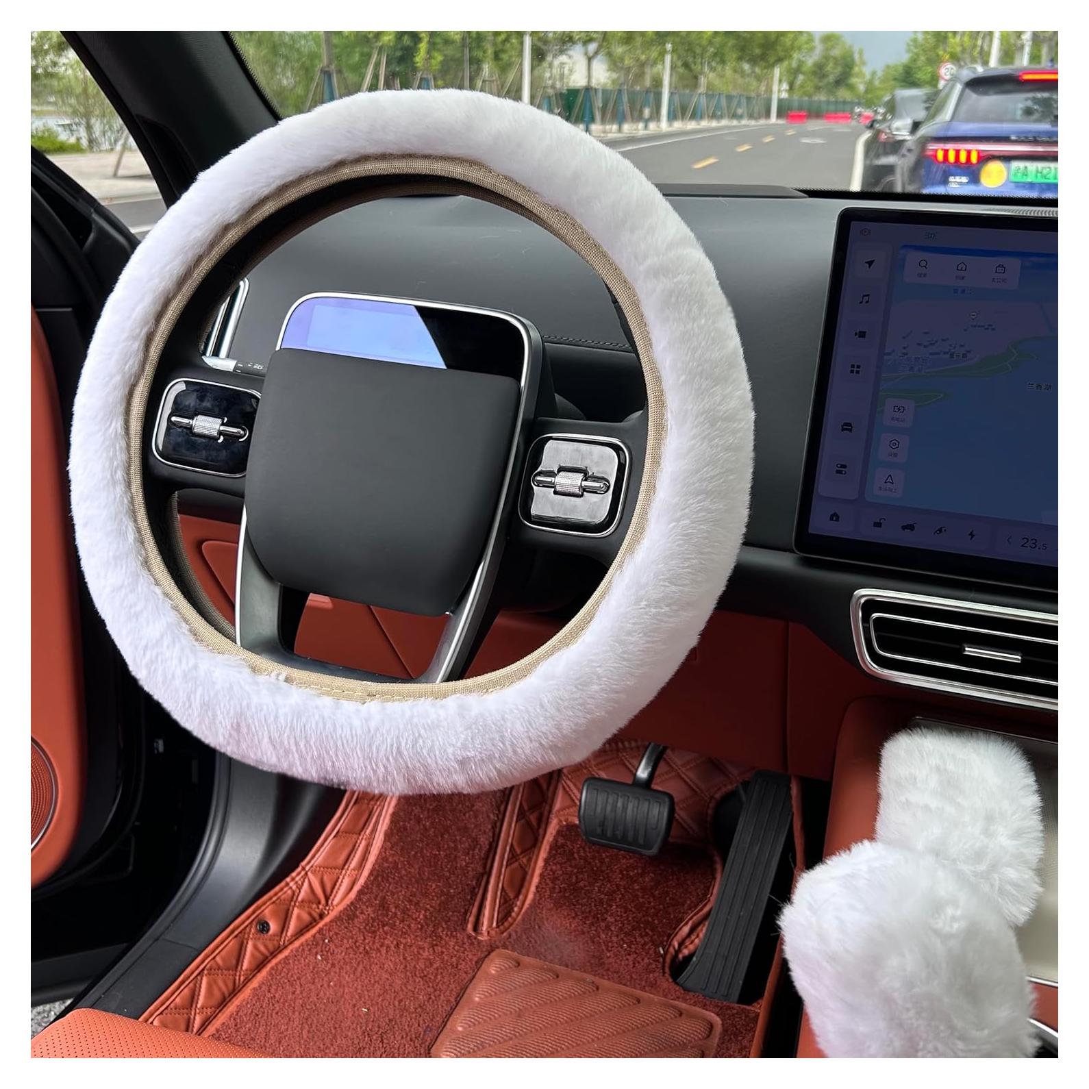 Cubierta de Volante LOMTRATS 3 Piezas Blanca Antideslizante