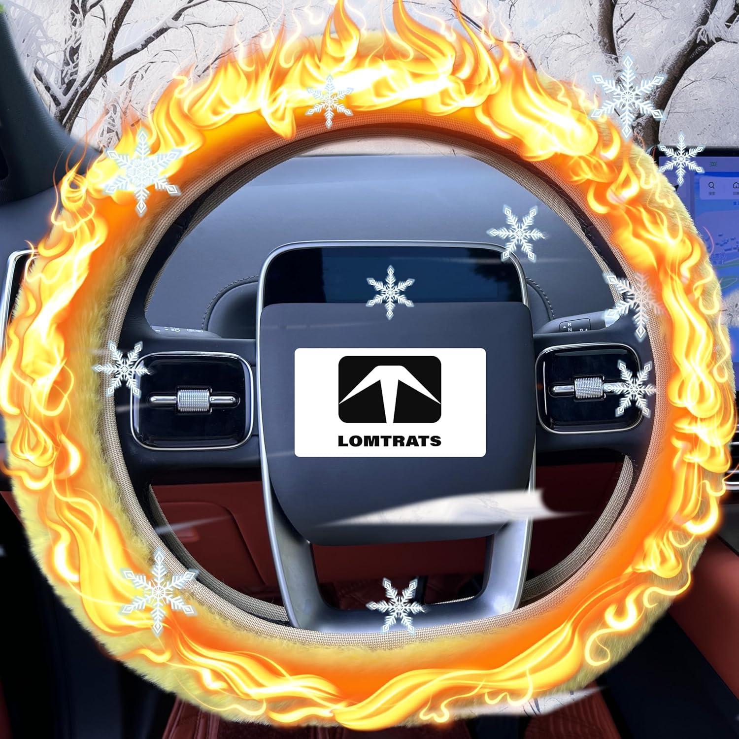 Cubierta de Volante LOMTRATS 3 Piezas Blanca Antideslizante