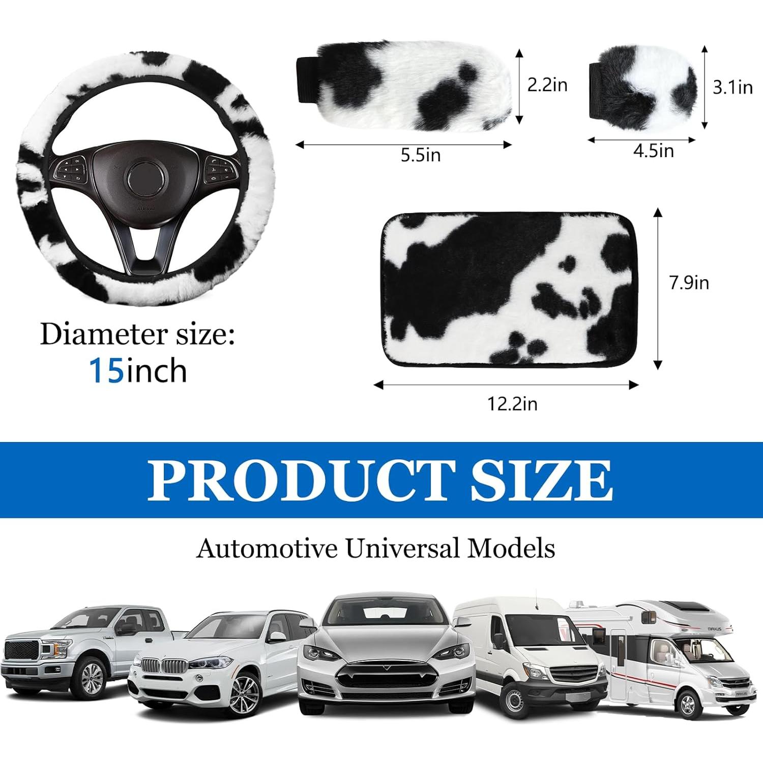 Conjunto de Accesorios para Automóvil Hovom 4PCS Diseño Vaca