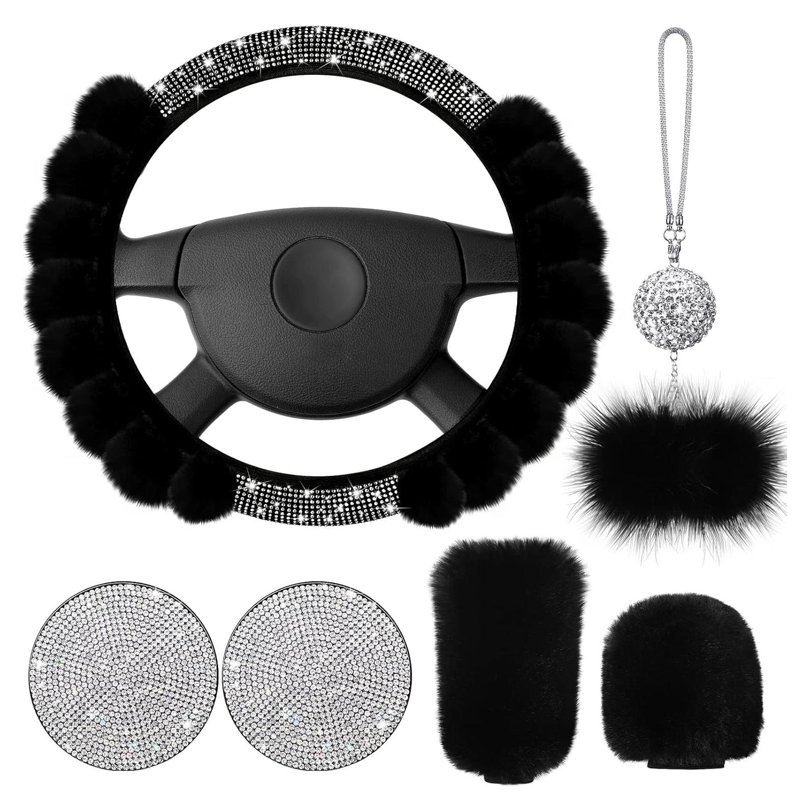 Conjunto de Accesorios de Coche Fabbay 6 Piezas Negro Esponjoso