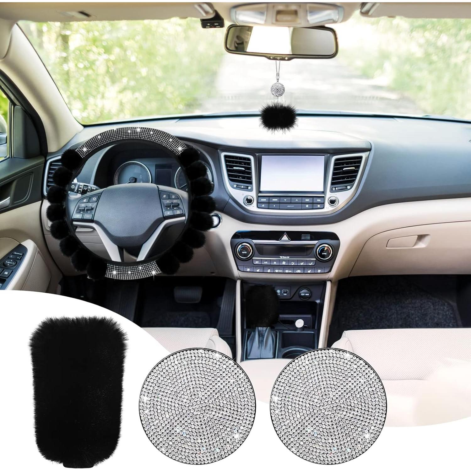 Conjunto de Accesorios de Coche Fabbay 6 Piezas Negro Esponjoso