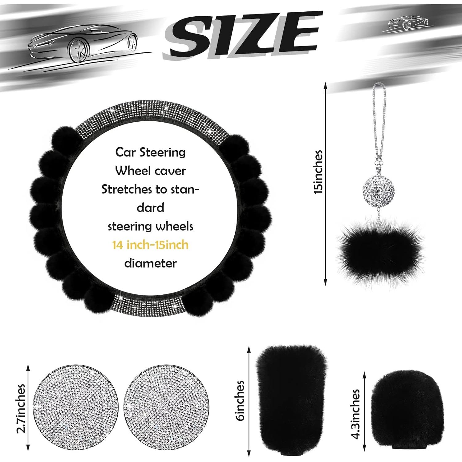 Conjunto de Accesorios de Coche Fabbay 6 Piezas Negro Esponjoso