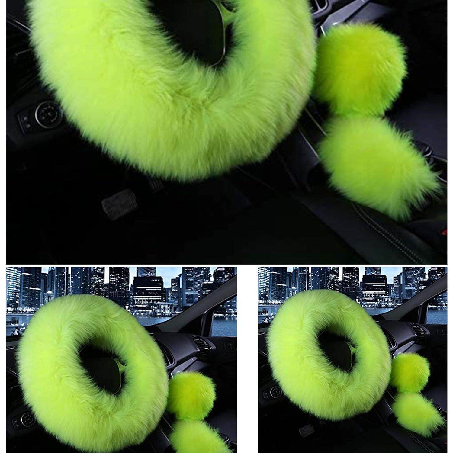 Juego de 3 Fundas para Volante y Palanca SPANICE Verde