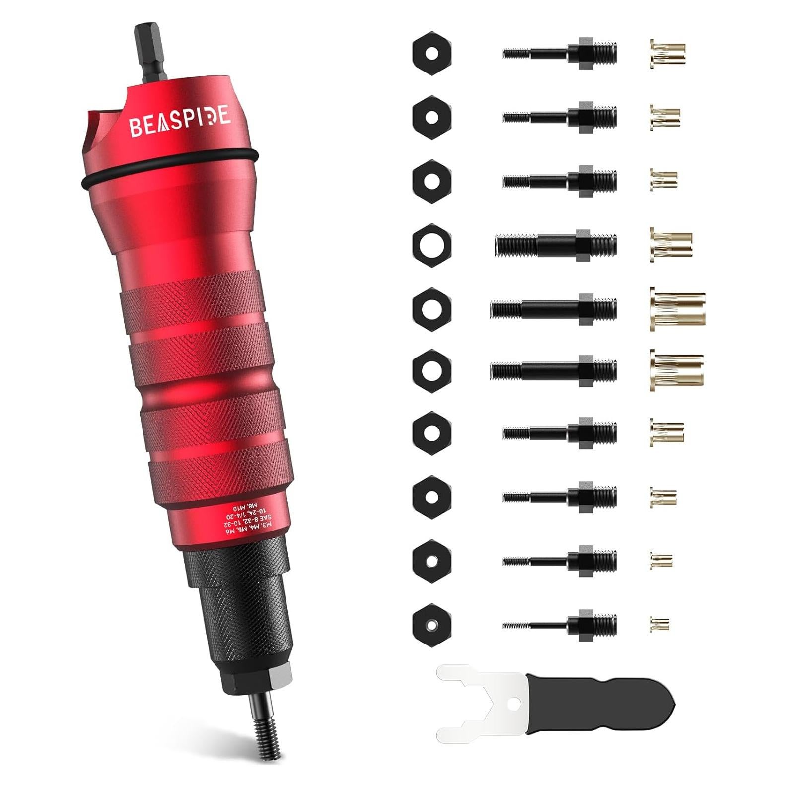 Kit de Adaptador de Taladro Eléctrico Beaspire 10 Mandriles 50 Tuercas