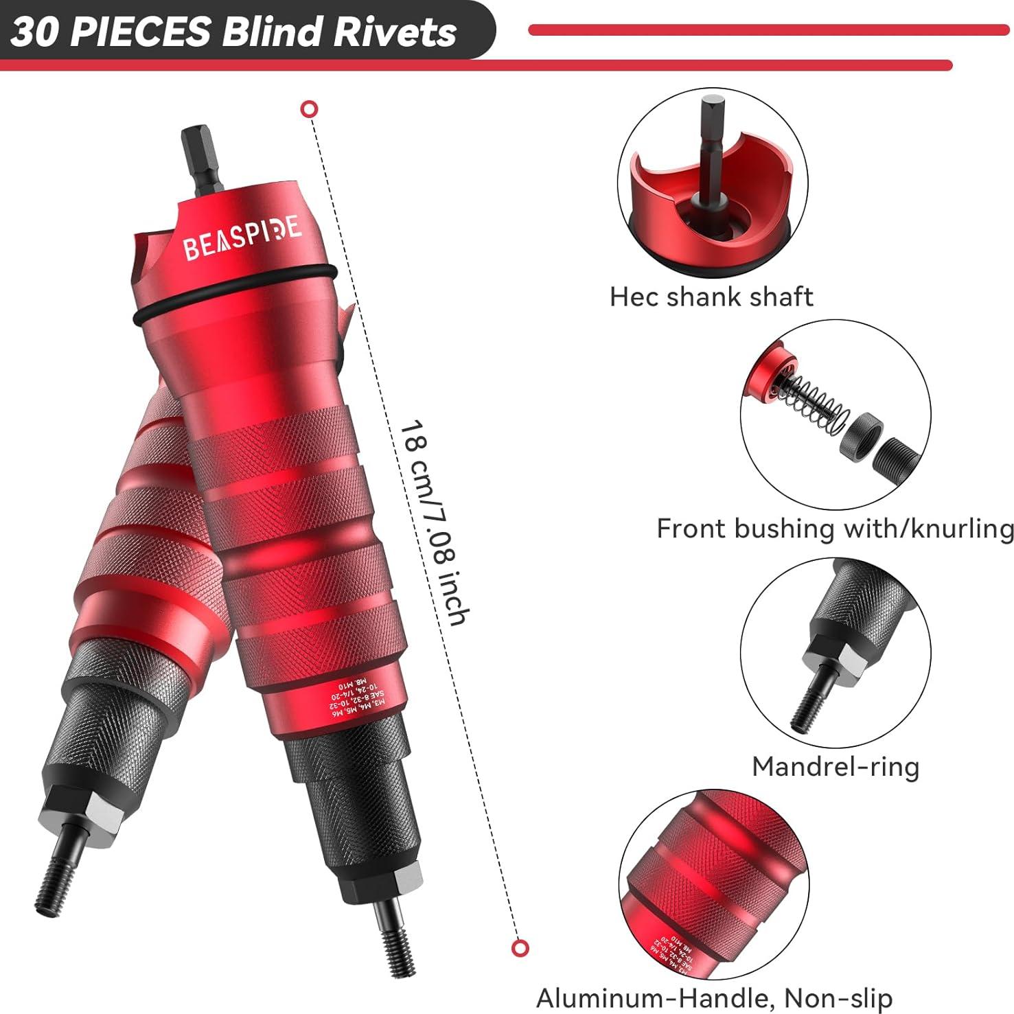 Kit de Adaptador de Taladro Eléctrico Beaspire 10 Mandriles 50 Tuercas
