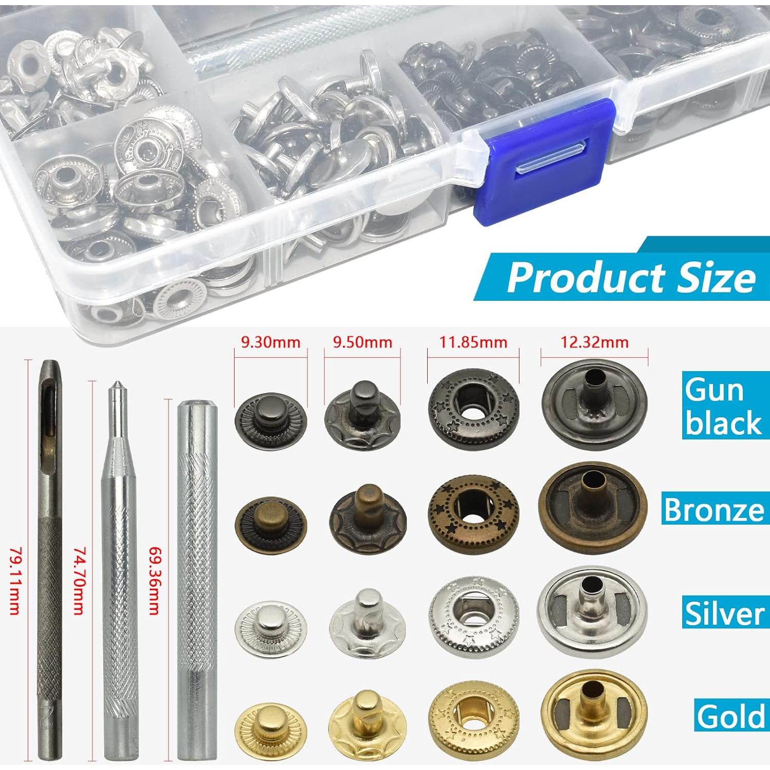 Kit de Botones de Presión HDST-HOME 120 Conjuntos 12.5mm