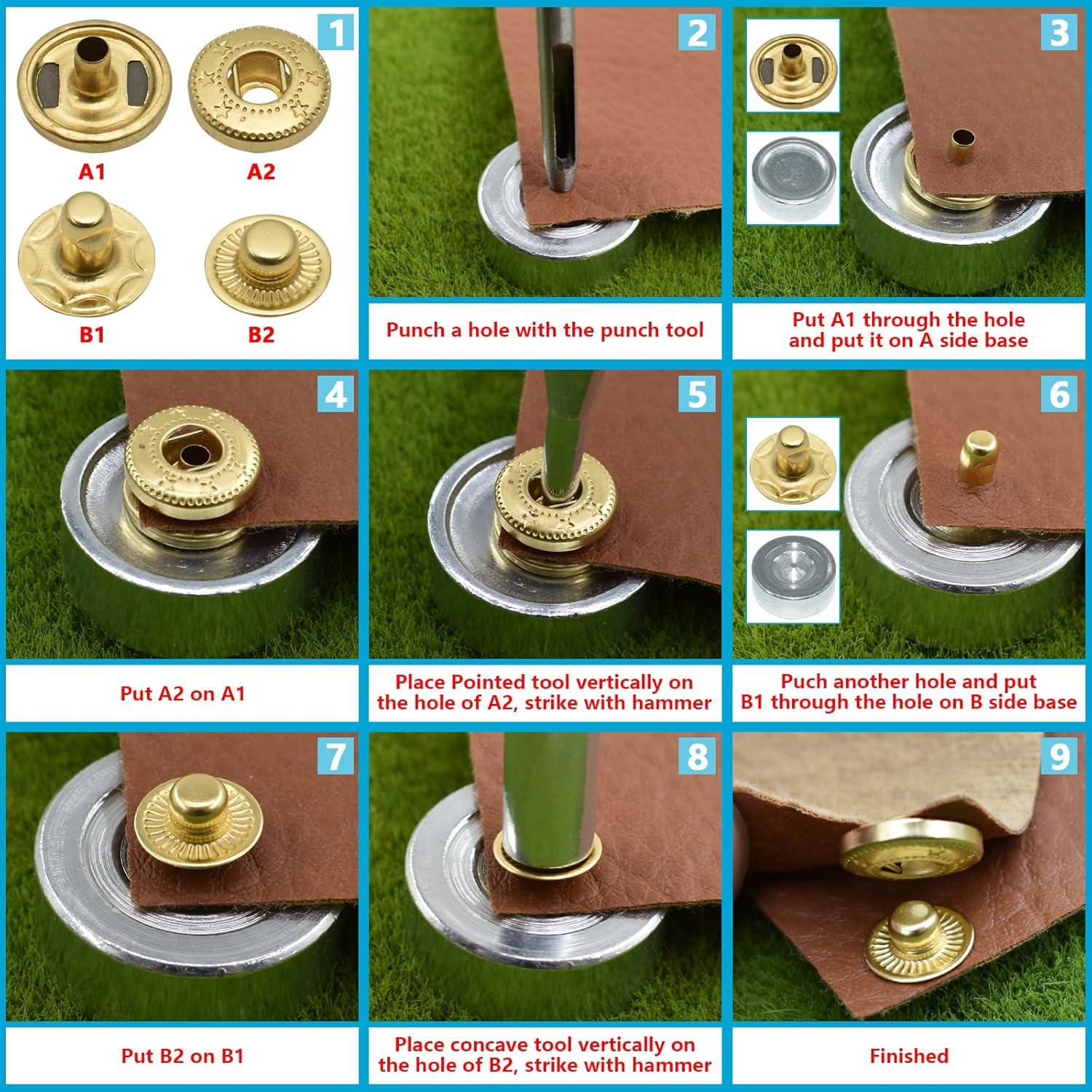 Kit de Botones de Presión HDST-HOME 120 Conjuntos 12.5mm