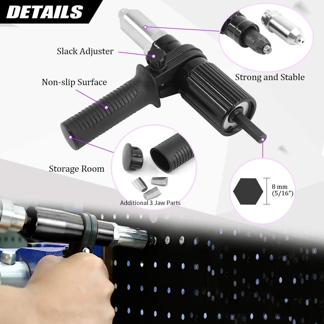 Kit Adaptador Pistola Remaches Eléctrica Swpeet 211Pcs